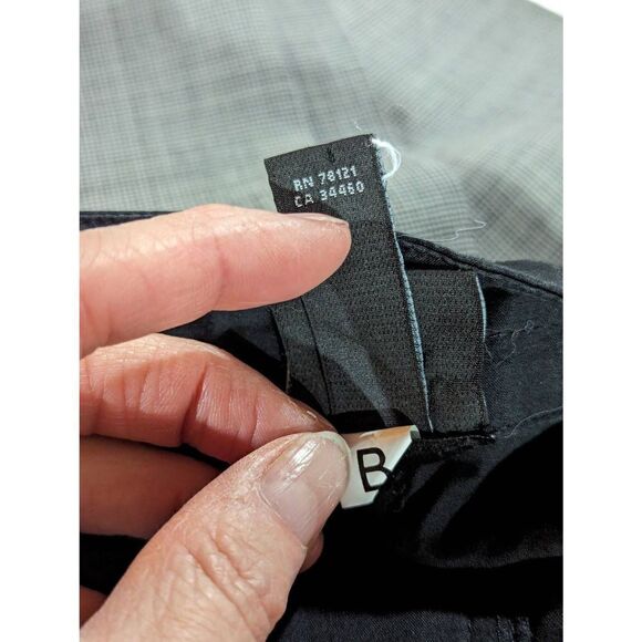 Eileen Fisher Women's Black Flat Front Cotton Wide Leg Crop Pants Large - Picture 6 of 6